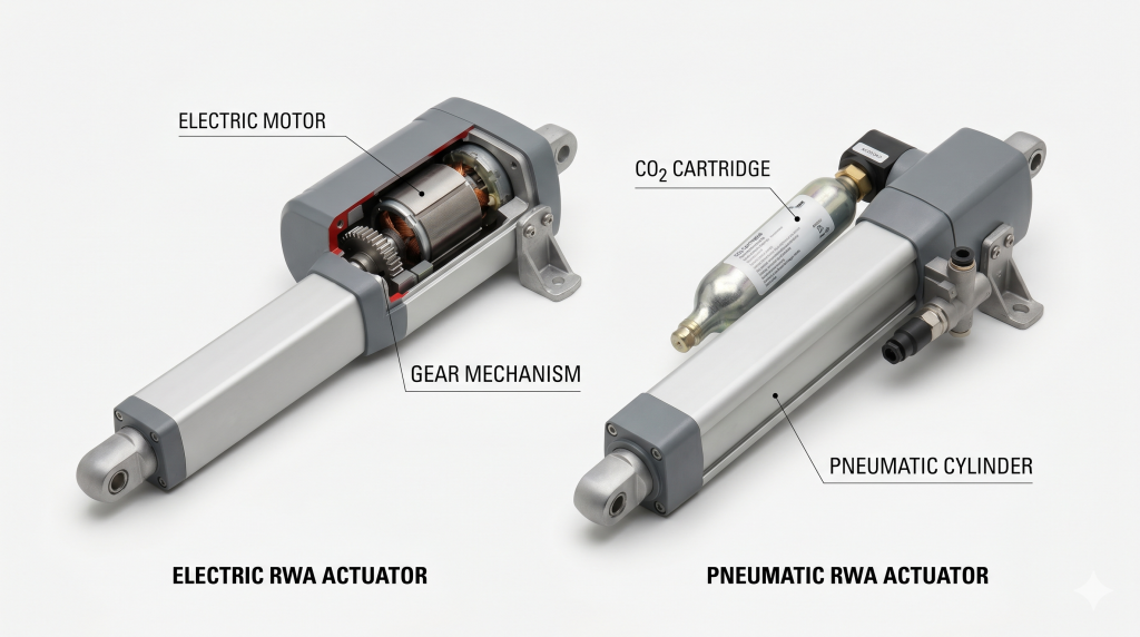 RWA actuator mechanisms